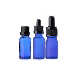 Blue Color Glass Essential Oil Bottle