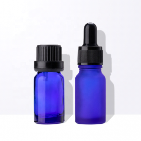 Blue Color Glass Essential Oil Bottle
