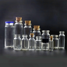 1ml 2ml 10ml 20ml 30ml Mini Clear Wishing Message Glass Bottle