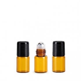 1ml 5ml Amber Essential Oil Roller Bottle