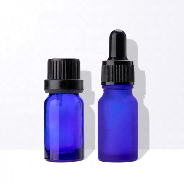 Blue Color Glass Essential Oil Bottle