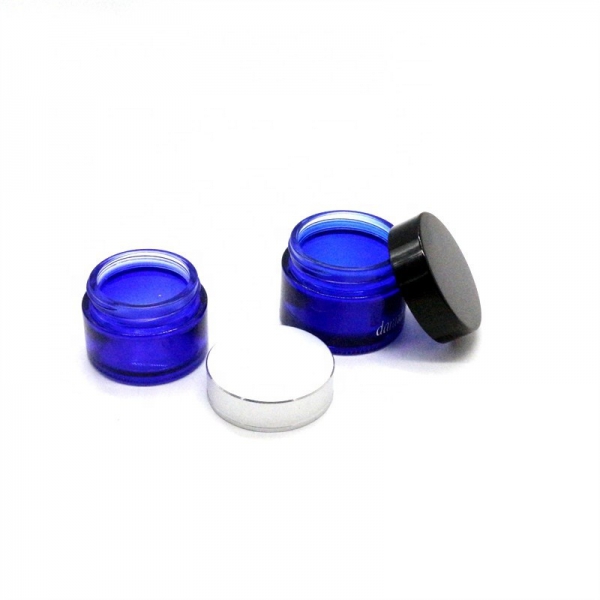 30g 50g 100g Blue Glass Cream Jar