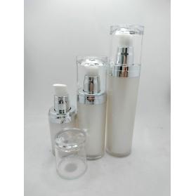 15ml 30ml 50ml White Acrylic Airless Pump Bottle