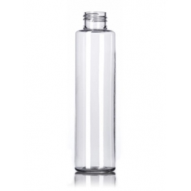 4OZ Clear Pet Plastic Slim Cylinder Round Bottle With 24-410 Neck Finish