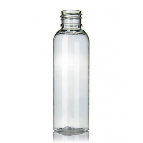 2OZ Clear Pet Plastic Cosmo Round Bottle With 20-410 Neck Finish