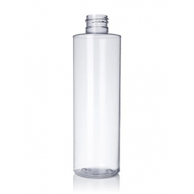 8OZ Clear Pvc Plastic Cylinder Round Bottle With 24-410 Neck Finish