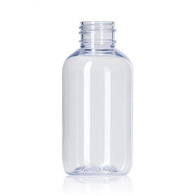 3OZ Clear Pet Plastic Boston Round Bottle With 24-410 Neck Finish