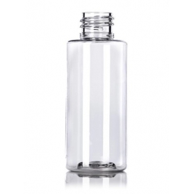 2OZ Clear Pet Plastic Cylinder Round Bottle With 20-410 Neck Finish
