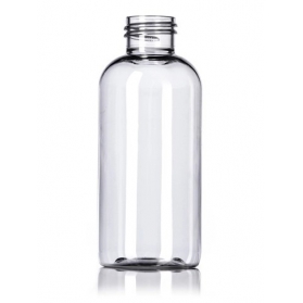 4OZ Clear Pet Plastic Boston Round Bottle With 24-410 Neck Finish