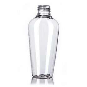 2OZ Clear Pet Plastic Oval Bottle With 20-410 Neck Finish