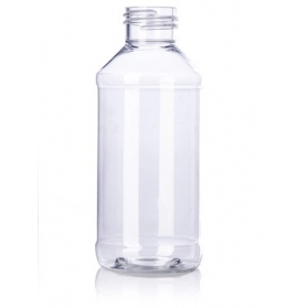 4OZ Clear Pet Plastic Modern Round Bottle With 24-410 Neck Finish