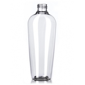 8OZ Clear Pet Plastic Tapered Naples Oval Bottle With 24-410 Neck Finish