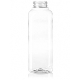 16OZ Clear Pet Plastic French Square Bottle With 38-IPEC Neck Finish