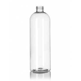 16OZ Clear Pet Plastic Cosmo Round Bottle With 24-410 Neck Finish