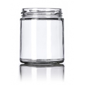 9OZ Clear Glass Straight Sided Round Jar With 70TW Neck Finish