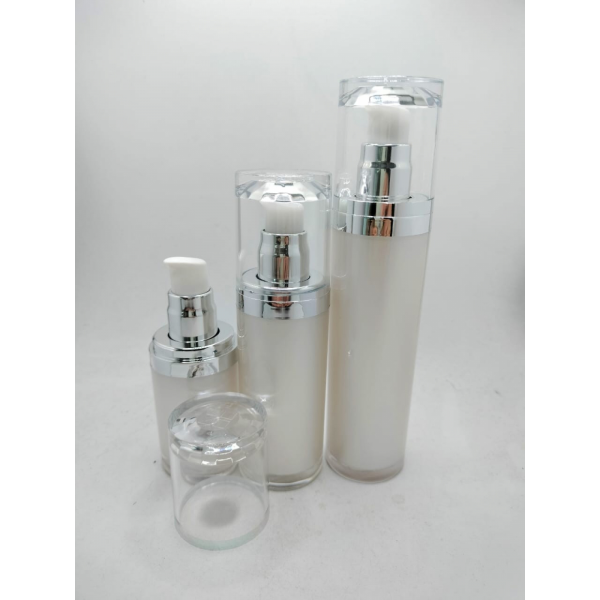15ml 30ml 50ml White Acrylic Airless Pump Bottle