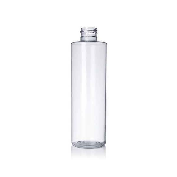 8OZ Clear Pvc Plastic Cylinder Round Bottle With 24-410 Neck Finish