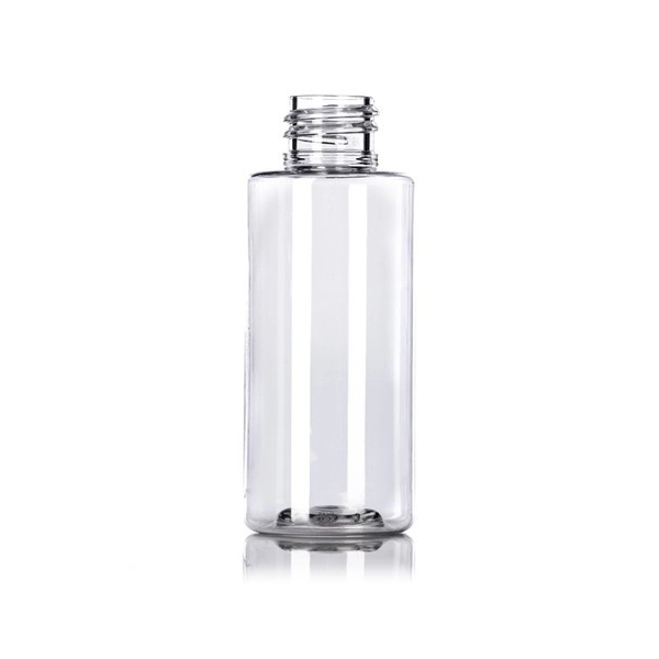 2OZ Clear Pet Plastic Cylinder Round Bottle With 20-410 Neck Finish