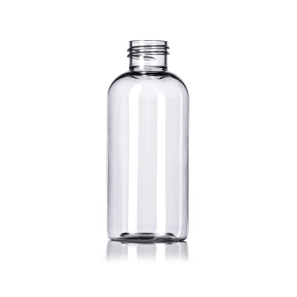 4OZ Clear Pet Plastic Boston Round Bottle With 24-410 Neck Finish