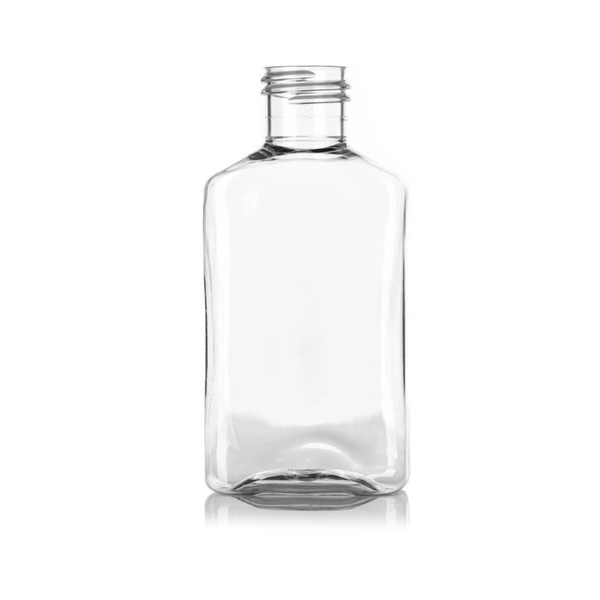100ml Clear Pet Plastic Metric Oblong Bottle With 24-410 Neck Finish