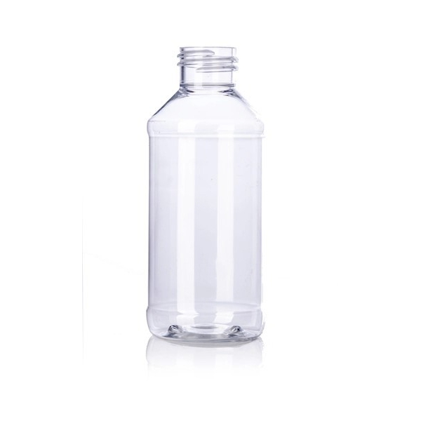4OZ Clear Pet Plastic Modern Round Bottle With 24-410 Neck Finish
