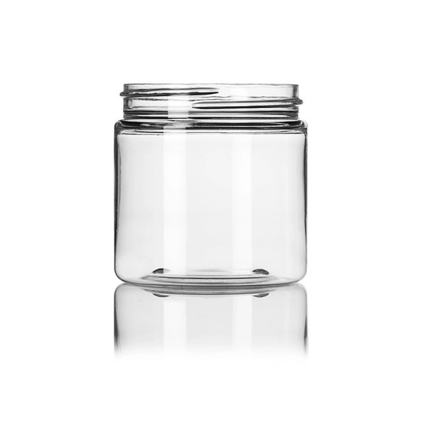4OZ Clear Pet Plastic Single Wall Jar With 58-400 Neck Finish