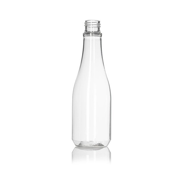 8OZ Clear Pet Plastic Woozy Bottle With 24-410 Neck Finish