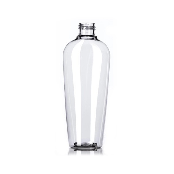 8OZ Clear Pet Plastic Tapered Naples Oval Bottle With 24-410 Neck Finish