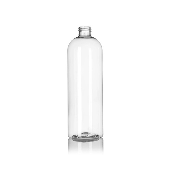 16OZ Clear Pet Plastic Cosmo Round Bottle With 24-410 Neck Finish